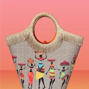 Colorful African Print Tote Bag